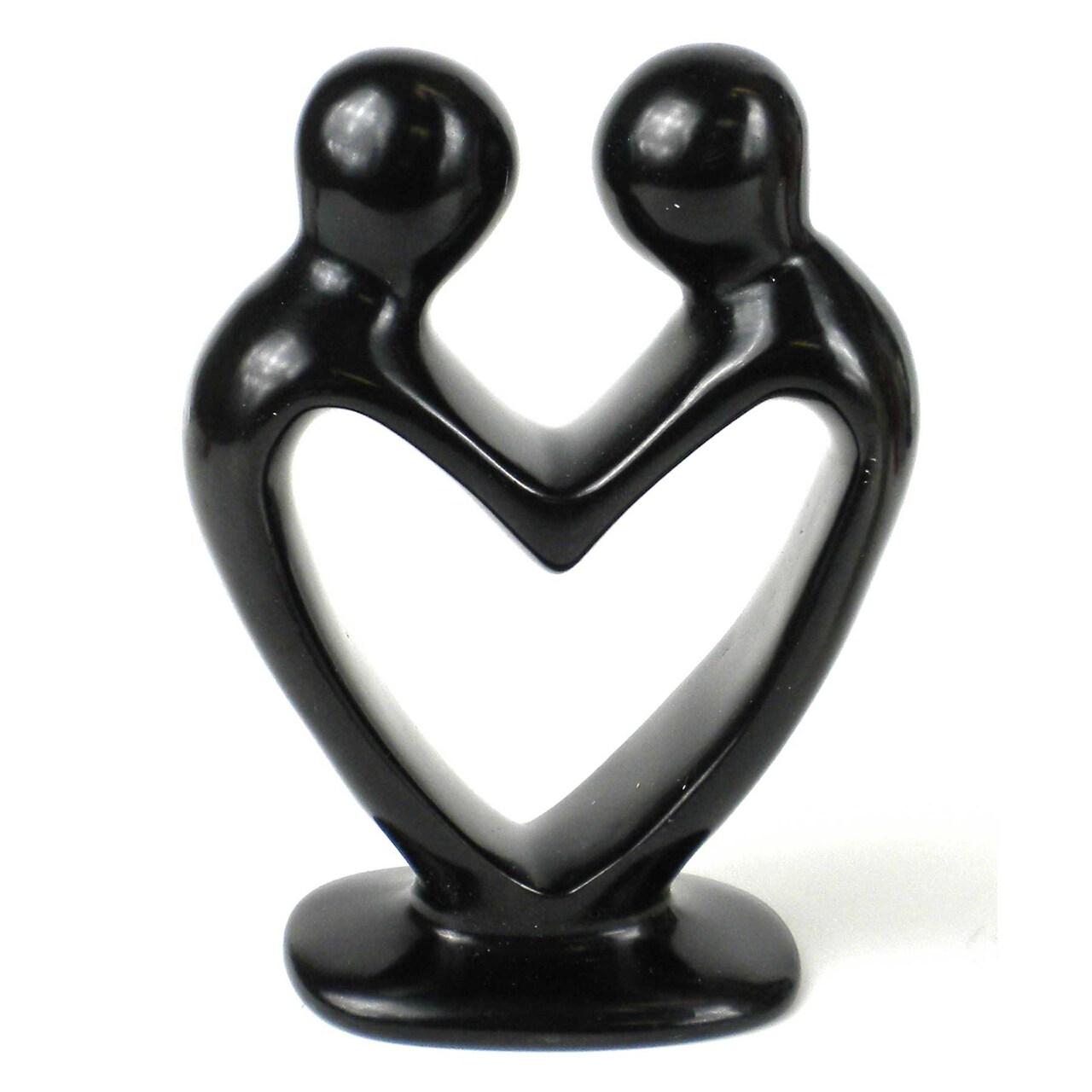 Soapstone Heart Sculpture for Shelf Desk or Tabletop Decorative Accent